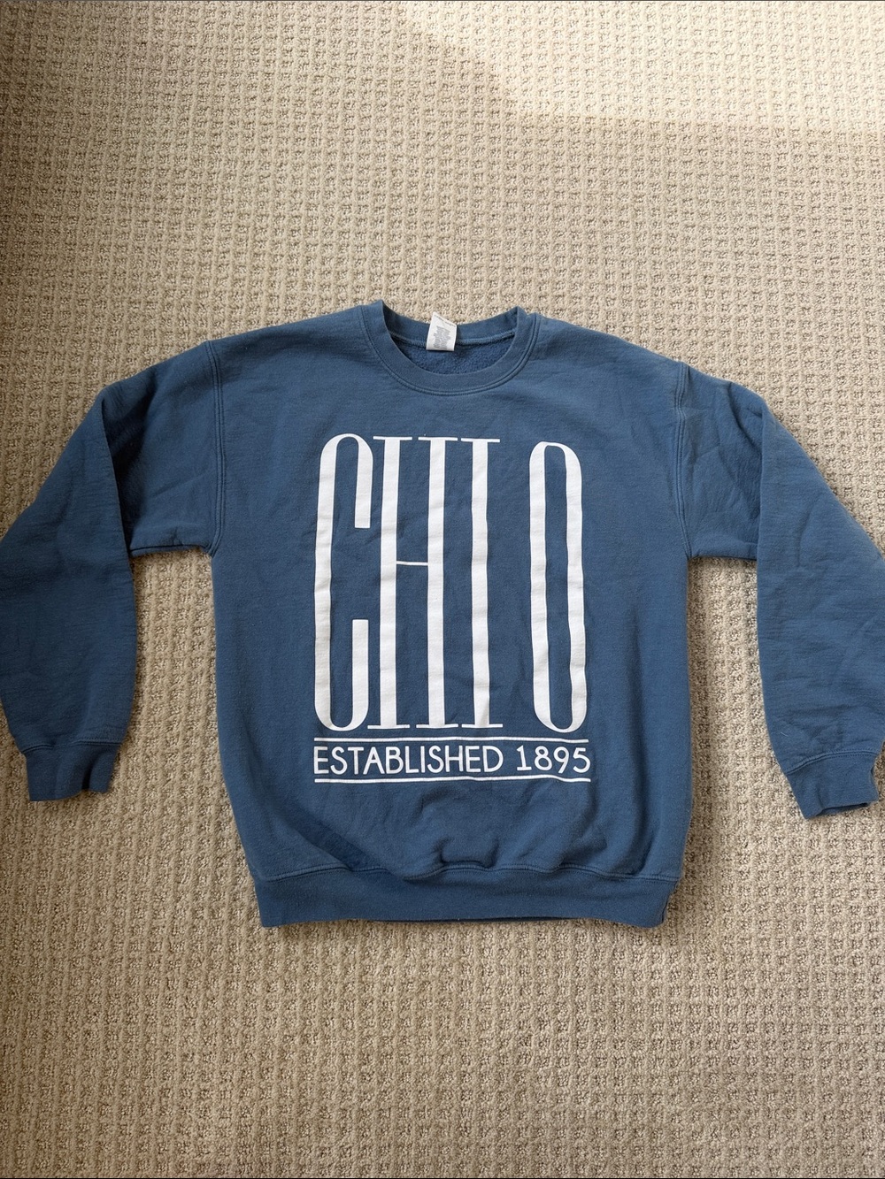 Chi Omega Graphic Crewneck Sweatshirt - Blue